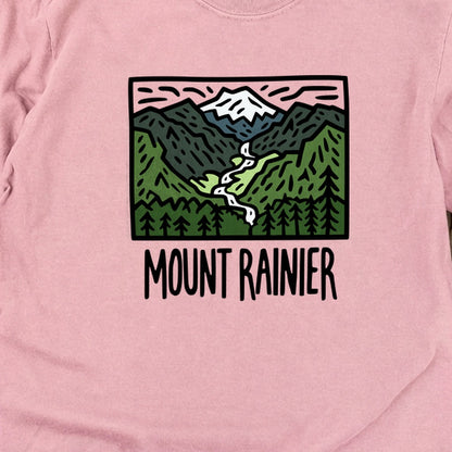 Mount Rainier National Park Cotton Long Sleeve