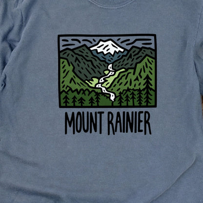 Mount Rainier National Park Cotton Long Sleeve