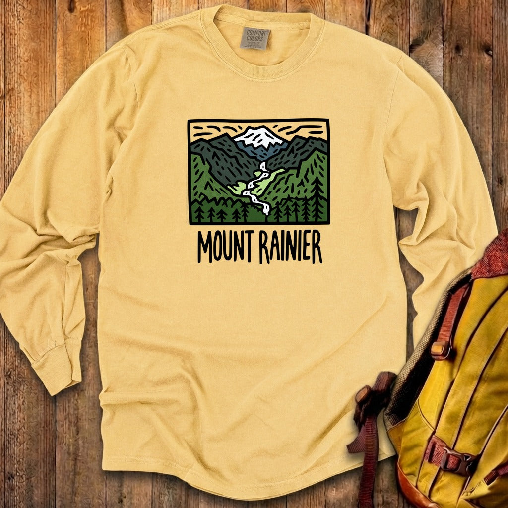 Mount Rainier National Park Cotton Long Sleeve