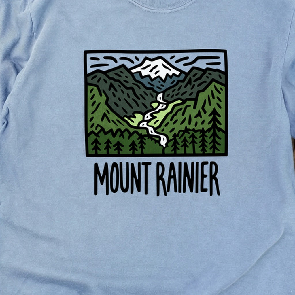 Mount Rainier National Park Cotton Long Sleeve