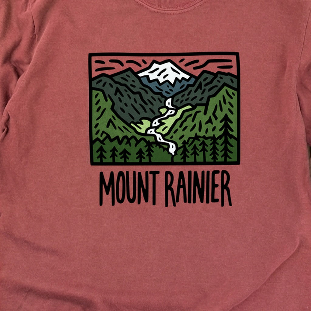 Mount Rainier National Park Cotton Long Sleeve