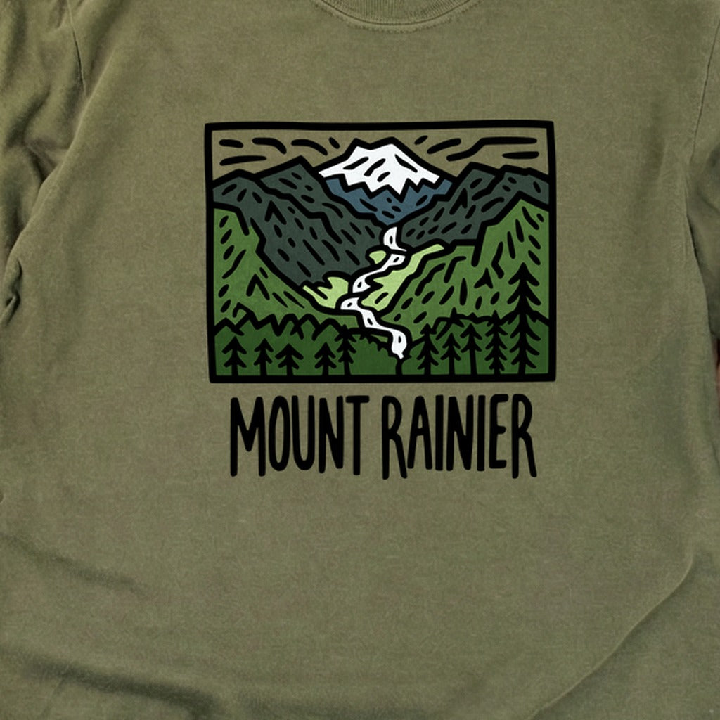 Mount Rainier National Park Cotton Long Sleeve