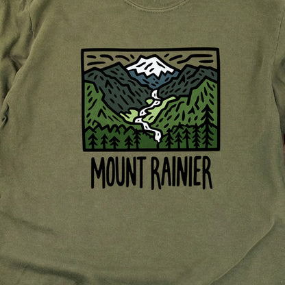 Mount Rainier National Park Cotton Long Sleeve