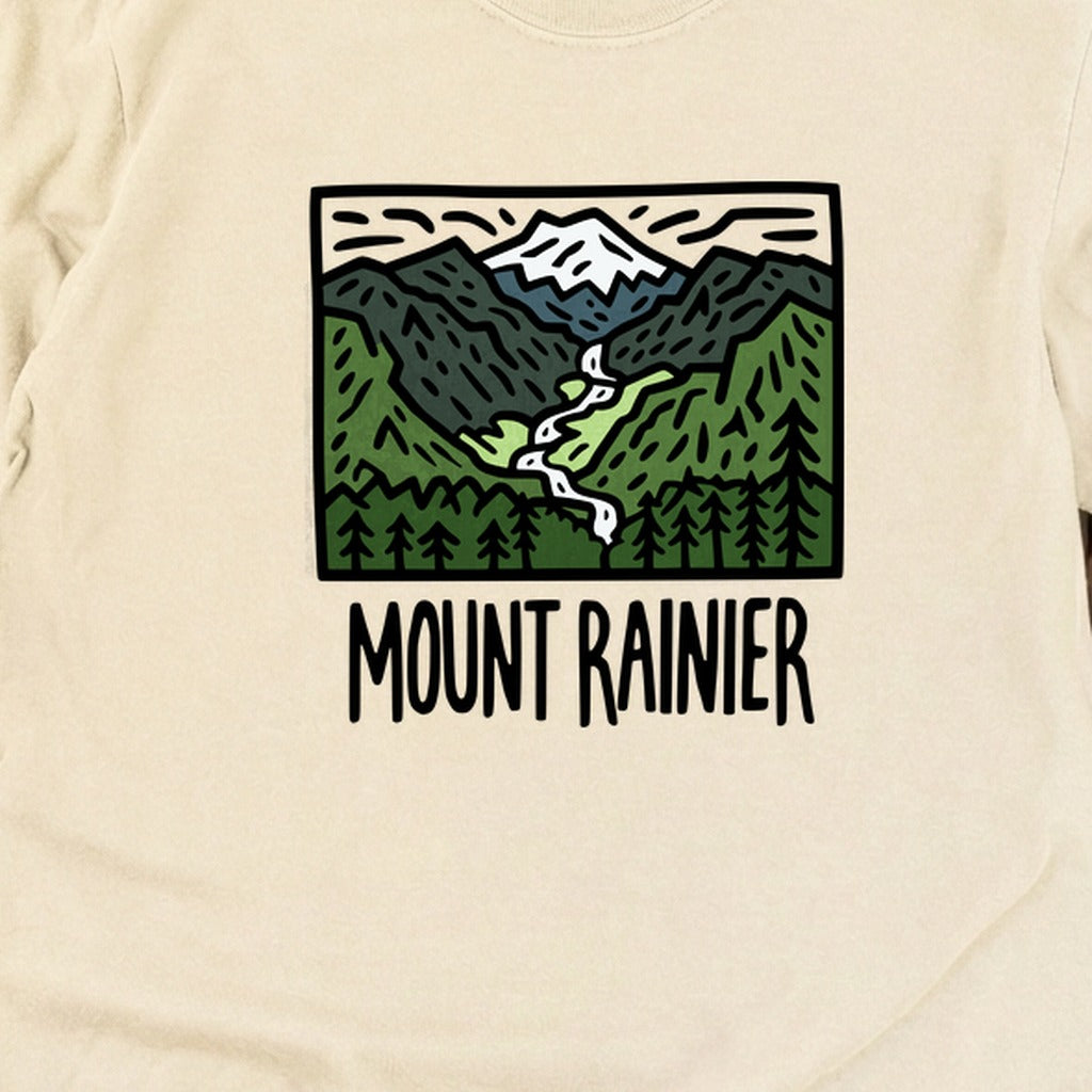 Mount Rainier National Park Cotton Long Sleeve