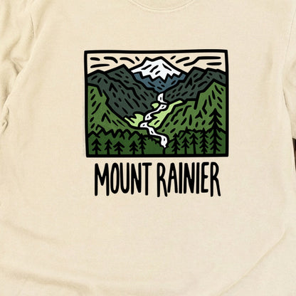 Mount Rainier National Park Cotton Long Sleeve