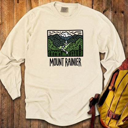 Mount Rainier National Park Cotton Long Sleeve