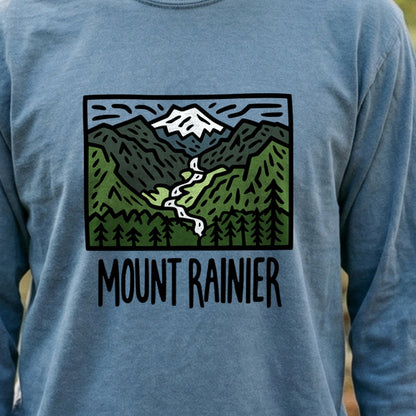 Mount Rainier National Park Cotton Long Sleeve