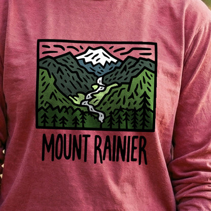 Mount Rainier National Park Cotton Long Sleeve