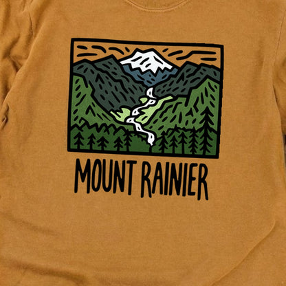 Mount Rainier National Park Cotton Long Sleeve