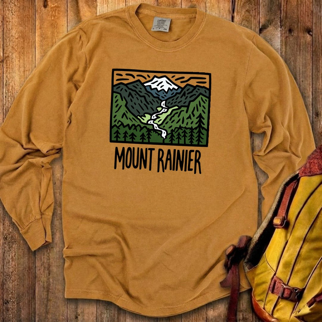 Mount Rainier National Park Cotton Long Sleeve