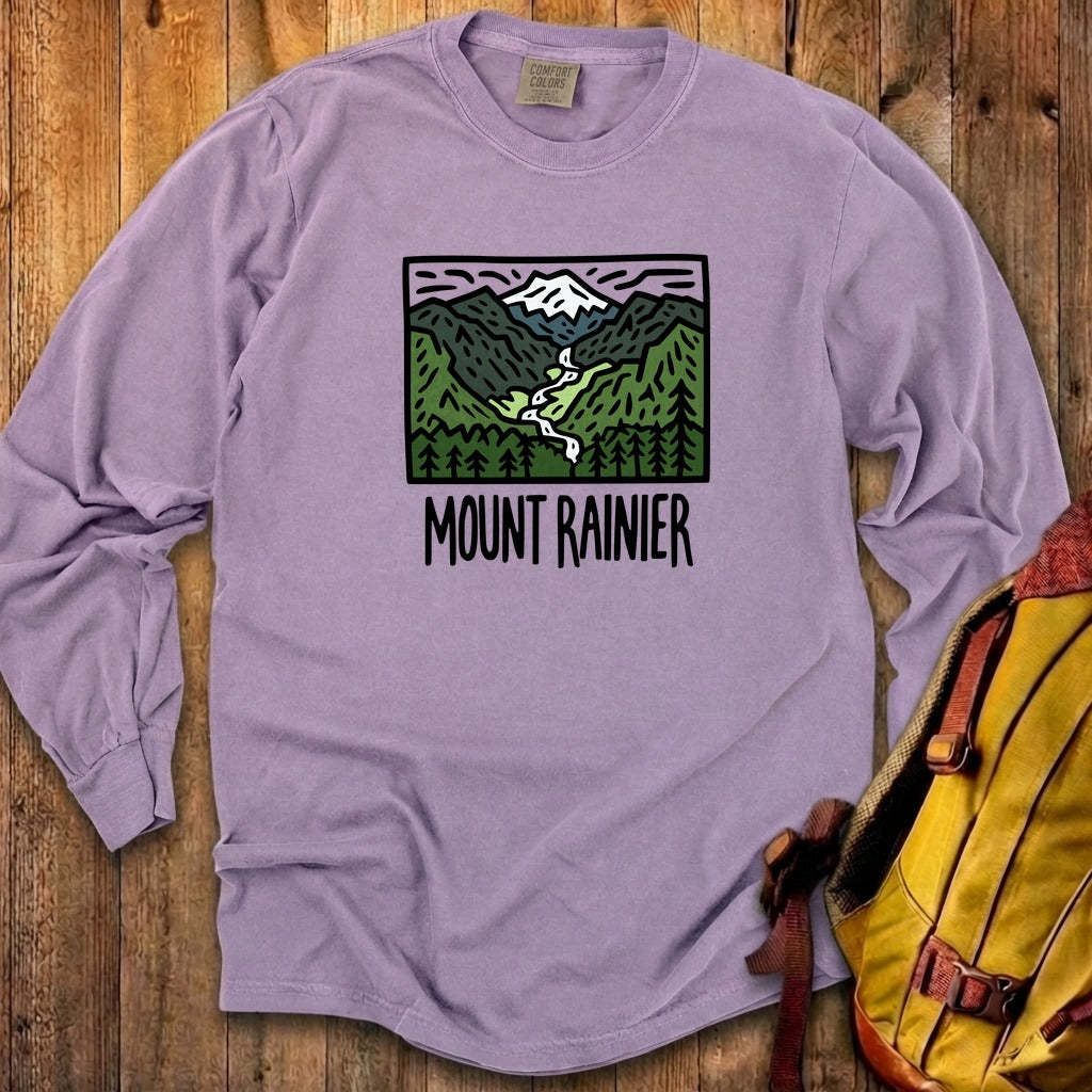 Mount Rainier National Park Cotton Long Sleeve