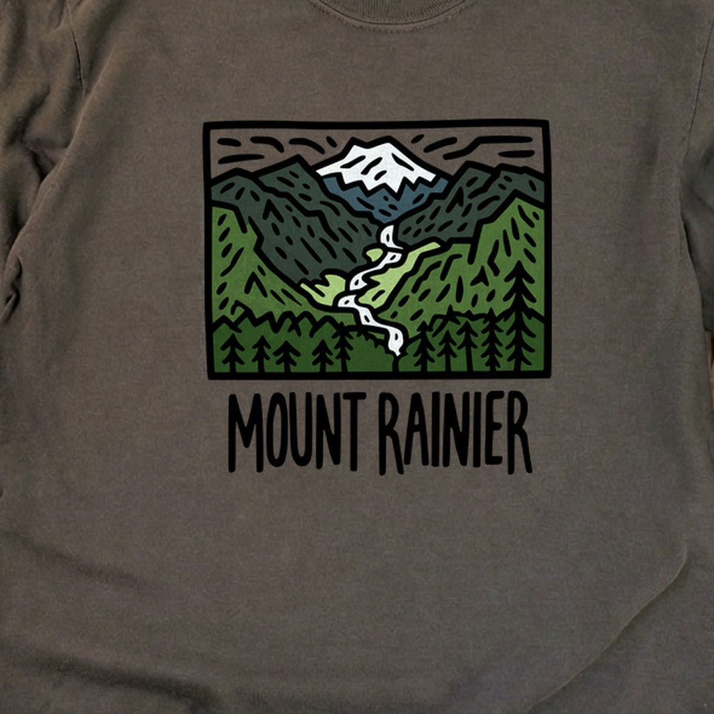 Mount Rainier National Park Cotton Long Sleeve