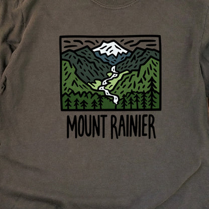 Mount Rainier National Park Cotton Long Sleeve
