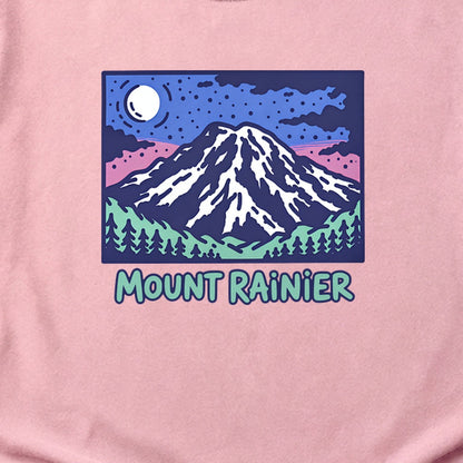 Mount Rainier at Night Cotton T-Shirt