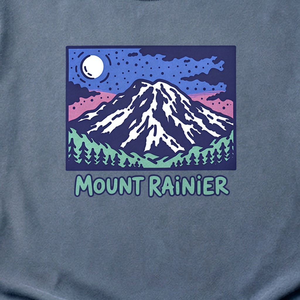 Mount Rainier at Night Cotton T-Shirt