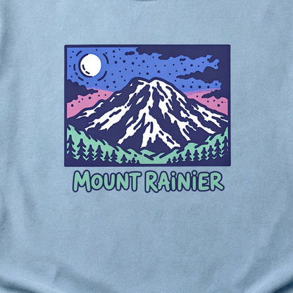 Mount Rainier at Night Cotton T-Shirt