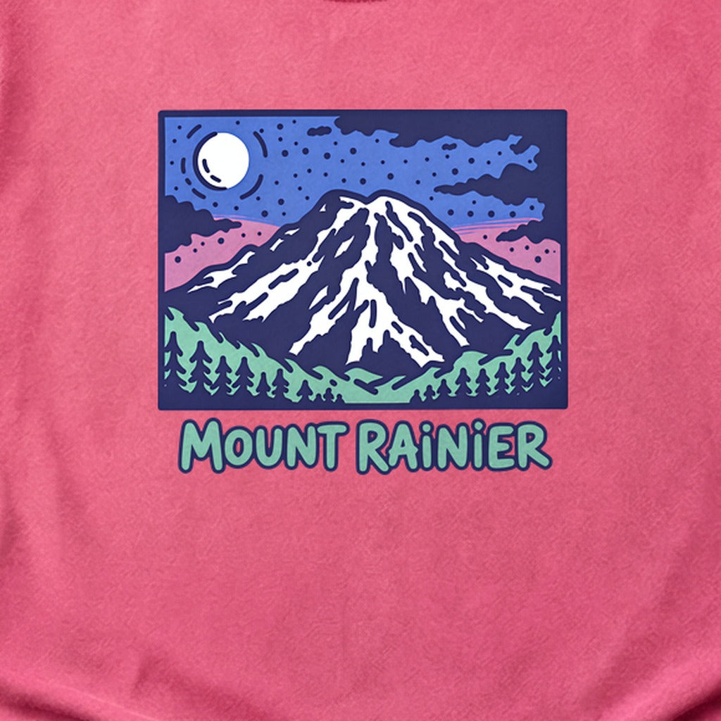 Mount Rainier at Night Cotton T-Shirt