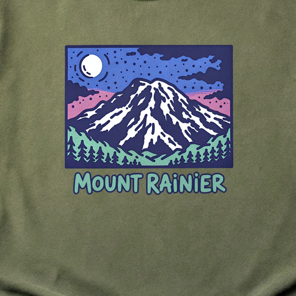 Mount Rainier at Night Cotton T-Shirt
