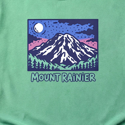 Mount Rainier at Night Cotton T-Shirt
