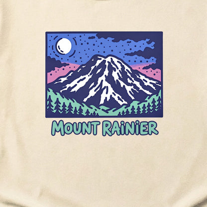 Mount Rainier at Night Cotton T-Shirt