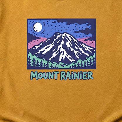 Mount Rainier at Night Cotton T-Shirt