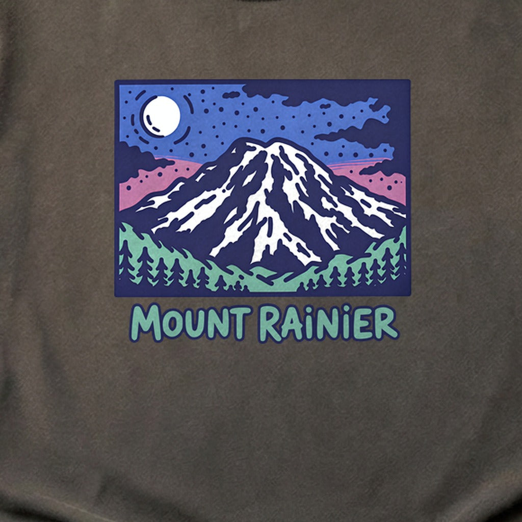 Mount Rainier at Night Cotton T-Shirt