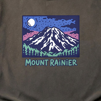 Mount Rainier at Night Cotton T-Shirt
