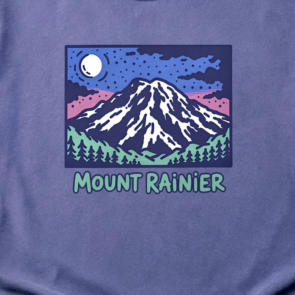 Mount Rainier at Night Cotton T-Shirt