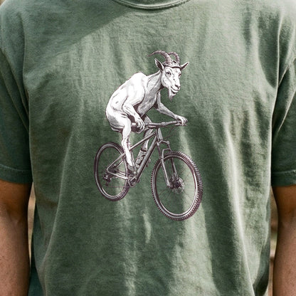 Mountain Goat Bike Cotton T-Shirt