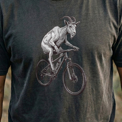 Mountain Goat Bike Cotton T-Shirt