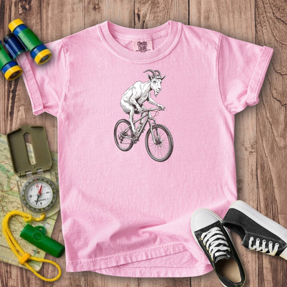 Mountain Goat Bike Kids Cotton T-Shirt
