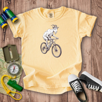 Mountain Goat Bike Kids Cotton T-Shirt