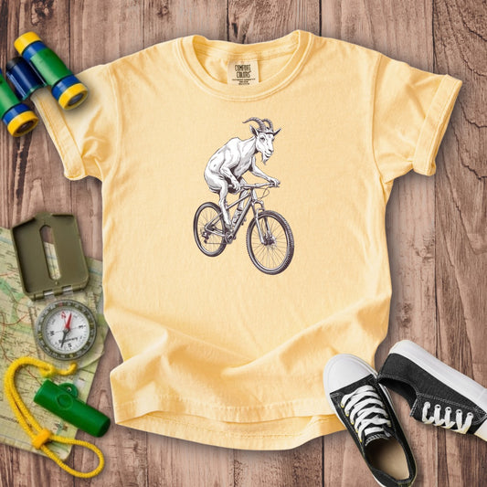 Mountain Goat Bike Kids Cotton T-Shirt