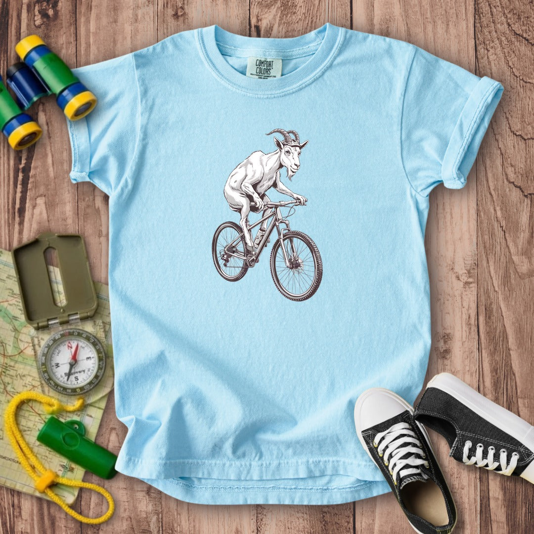 Mountain Goat Bike Kids Cotton T-Shirt