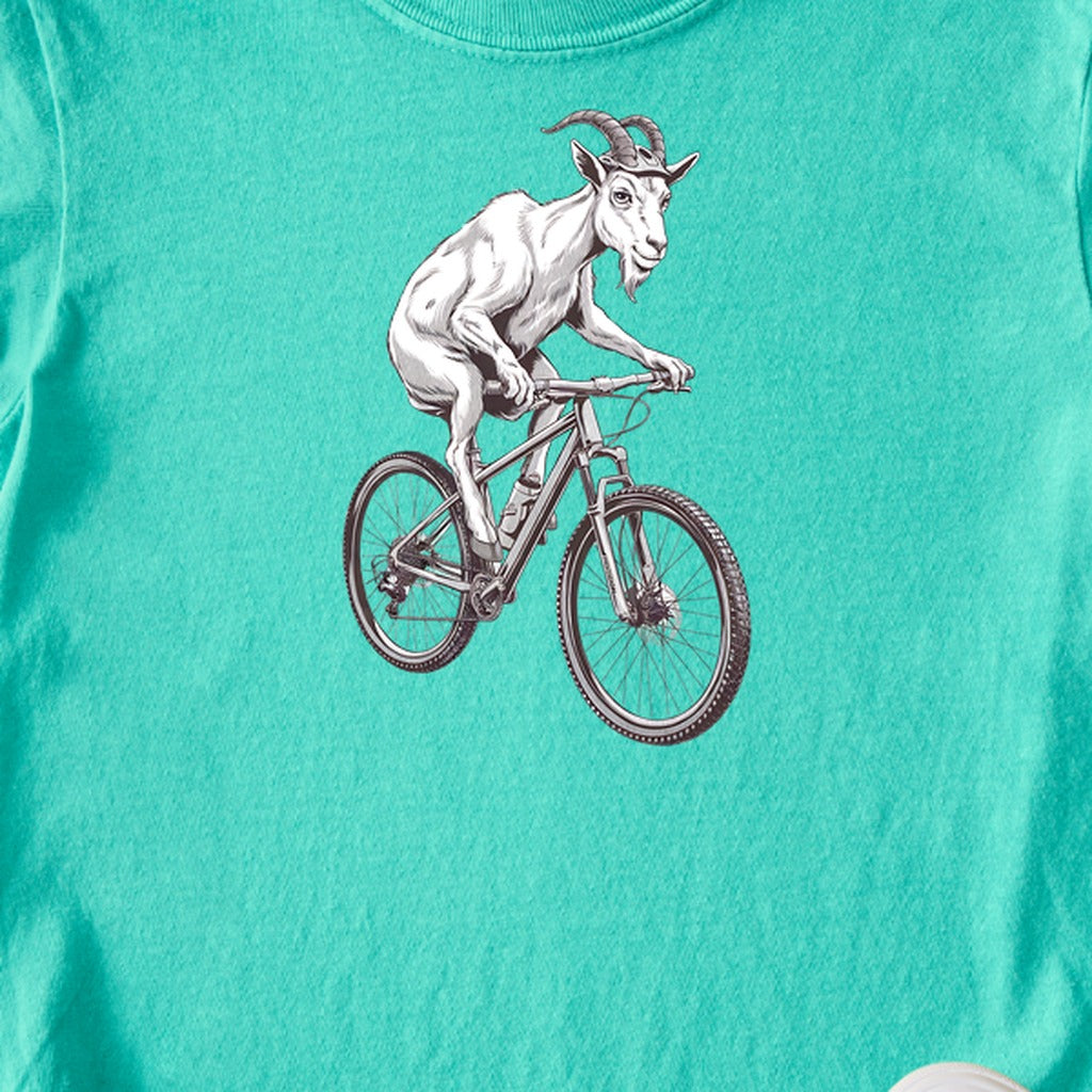 Mountain Goat Bike Kids Cotton T-Shirt