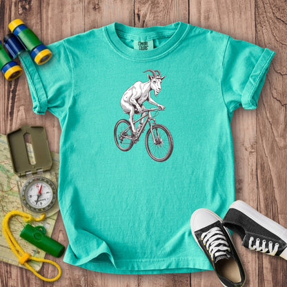 Mountain Goat Bike Kids Cotton T-Shirt
