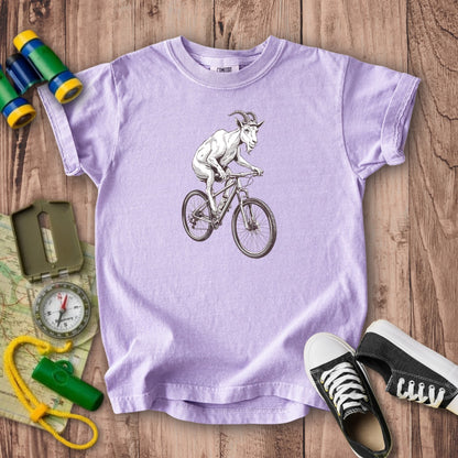 Mountain Goat Bike Kids Cotton T-Shirt
