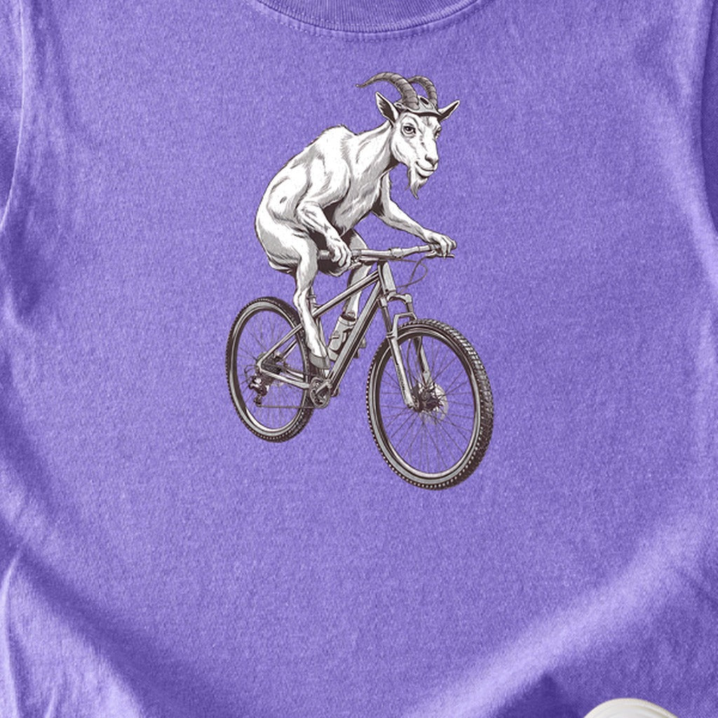 Mountain Goat Bike Kids Cotton T-Shirt