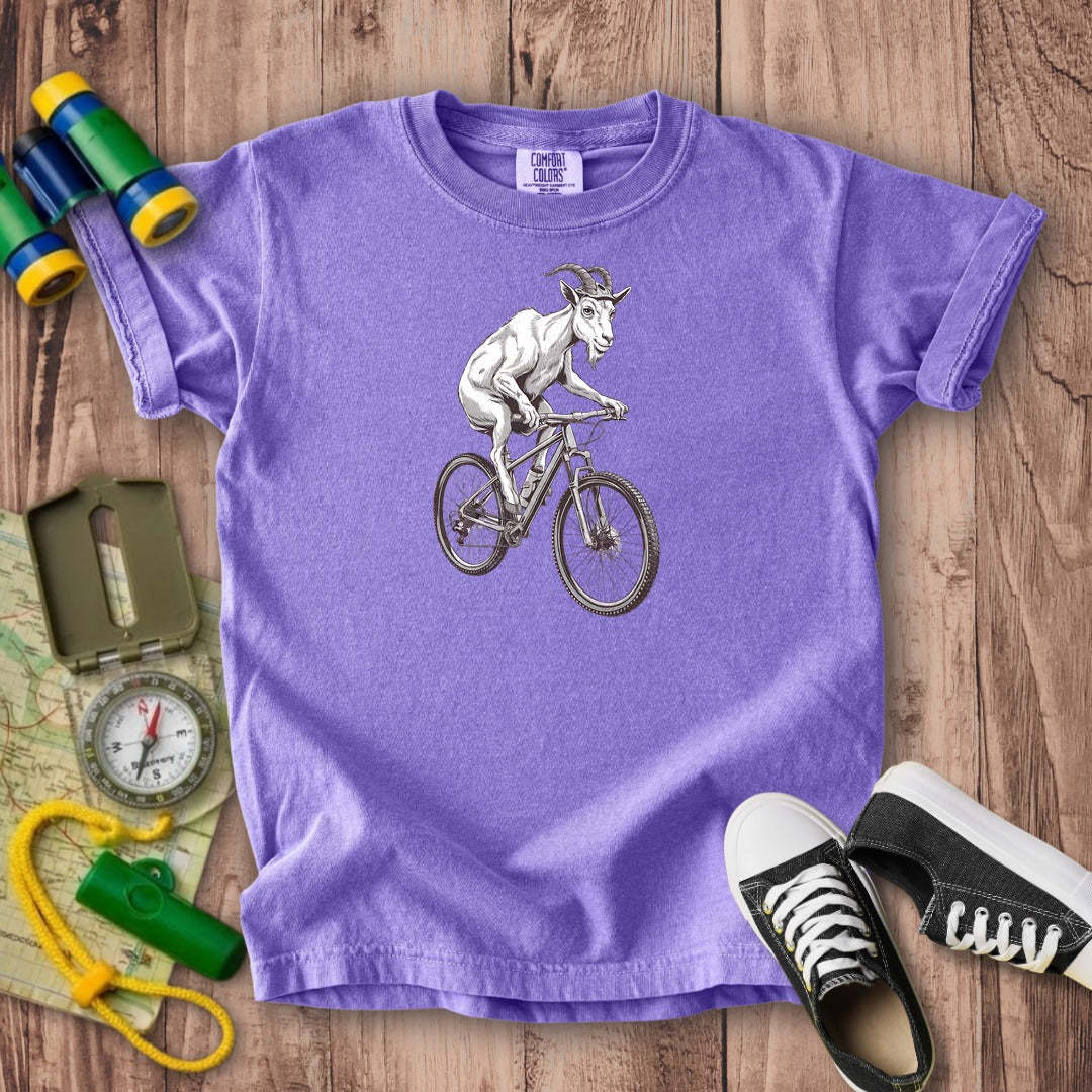 Mountain Goat Bike Kids Cotton T-Shirt