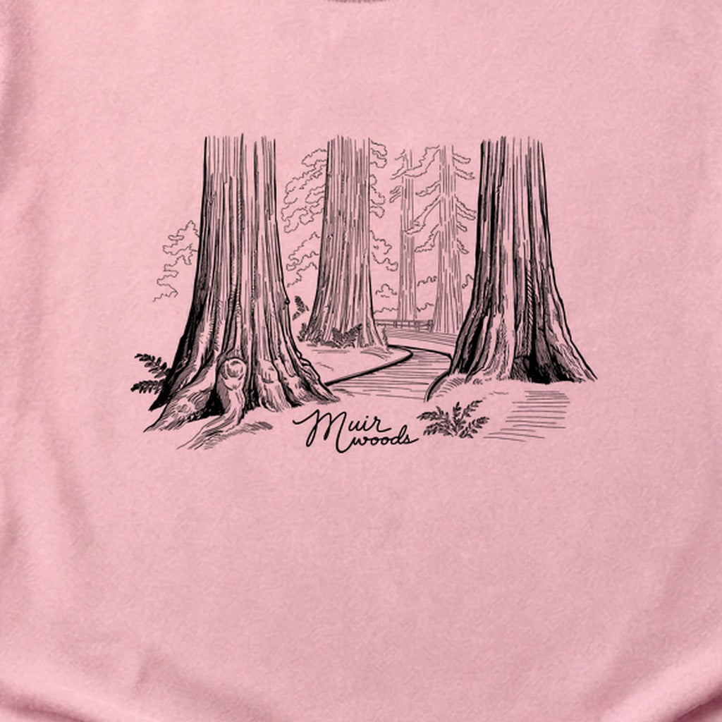 Muir Woods Line Drawing Cotton T-Shirt