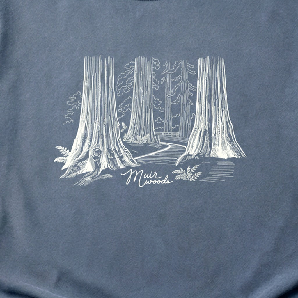 Muir Woods Line Drawing Cotton T-Shirt