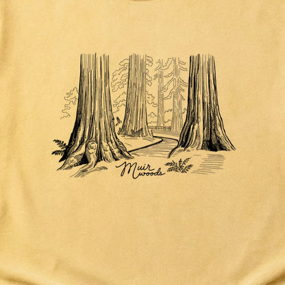 Muir Woods Line Drawing Cotton T-Shirt
