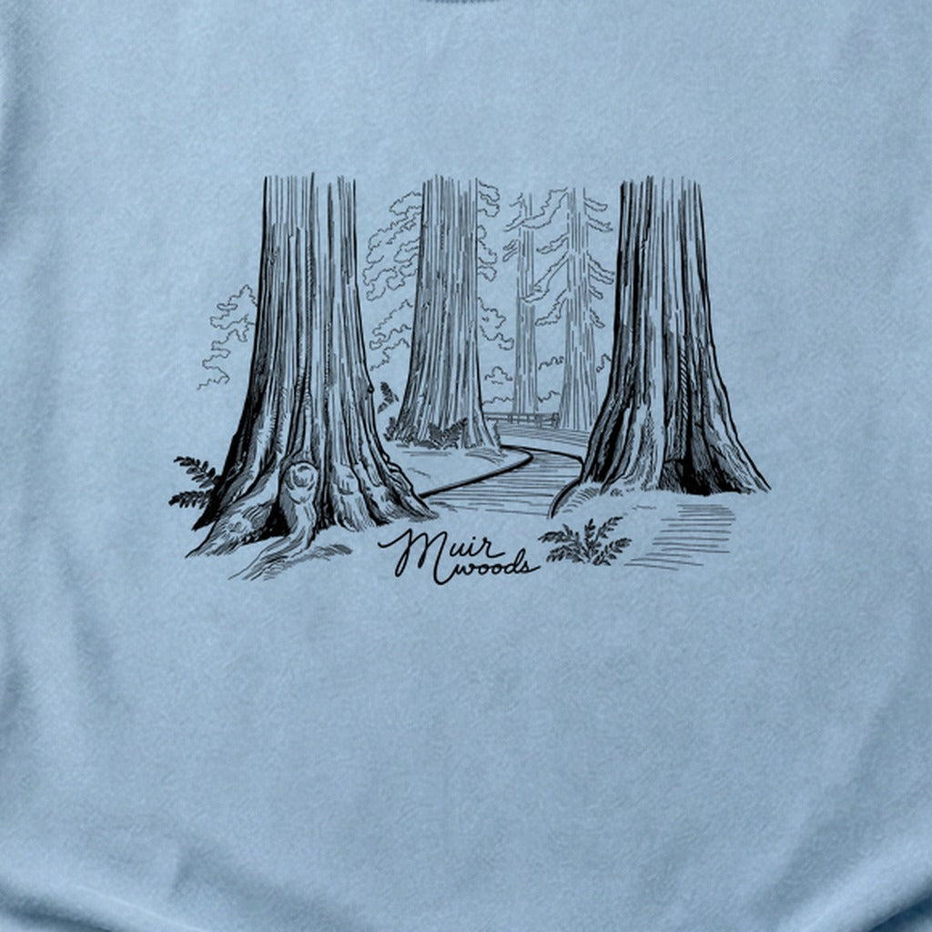 Muir Woods Line Drawing Cotton T-Shirt