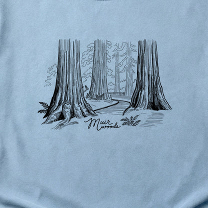 Muir Woods Line Drawing Cotton T-Shirt