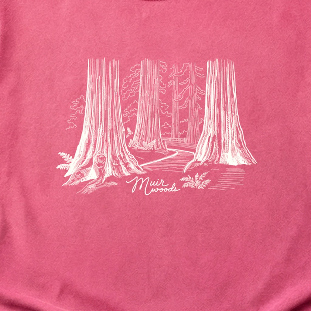 Muir Woods Line Drawing Cotton T-Shirt