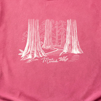 Muir Woods Line Drawing Cotton T-Shirt