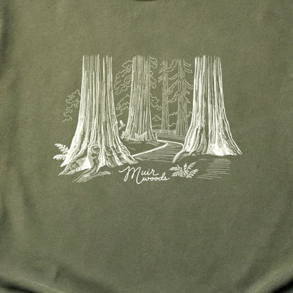 Muir Woods Line Drawing Cotton T-Shirt