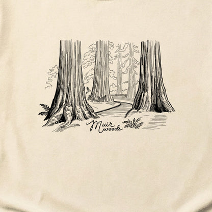 Muir Woods Line Drawing Cotton T-Shirt