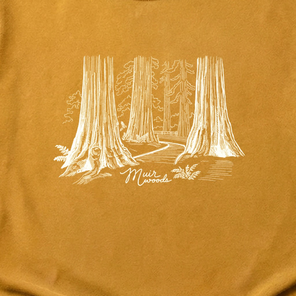 Muir Woods Line Drawing Cotton T-Shirt
