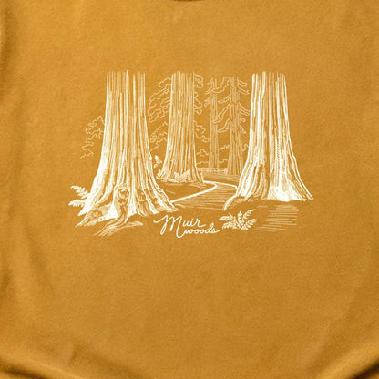 Muir Woods Line Drawing Cotton T-Shirt
